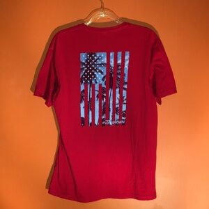 FloGrown Red Short Sleeve American Flag Tee Size Large Men’s or Woman’s XL
